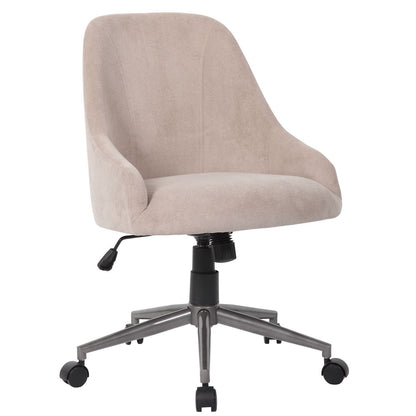 Ergonomic Office Enveloping Bucket Back Swivel Computer Chair - Beige