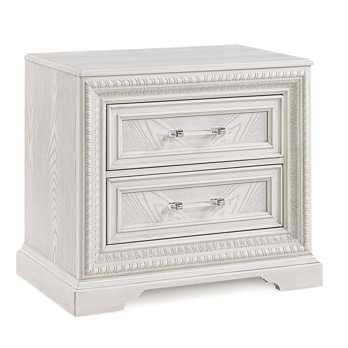 2 Drawer Storage Nightstand Bedroom Furniture - Antique White
