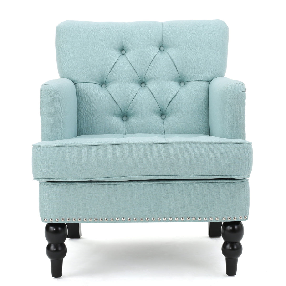 Harrison - Tufted Club Chair With Button Tufted Back And Birch Wood Legs
