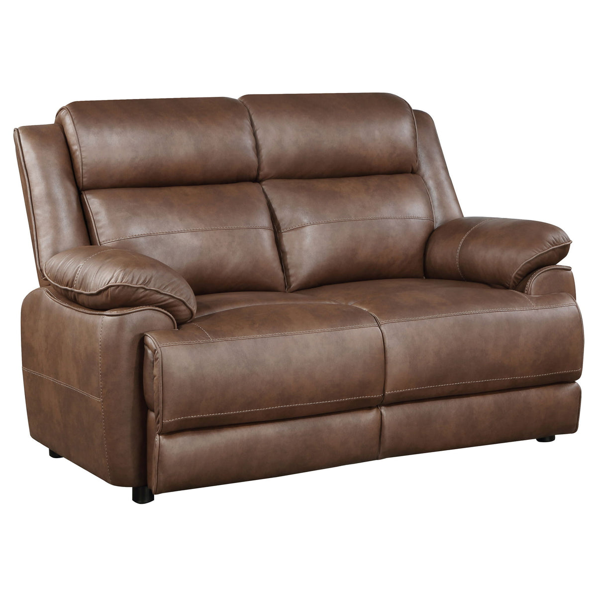 Worthington - Padded Arm Loveseat - Dark Brown