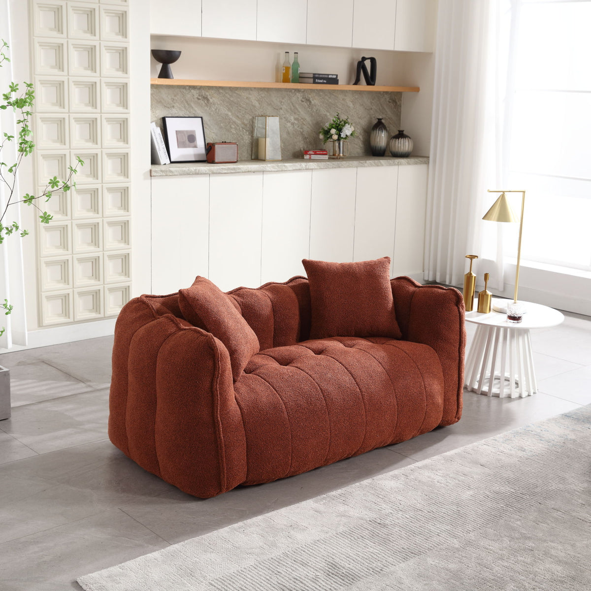 Cozy Beanbag Chair With High Resilience Foam Core For 2