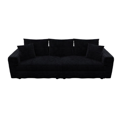 4 Seat Sofa, Modern Comfy Upholstered Sofa Cloud Couch, Deep Seat Couches With Soft Pillows