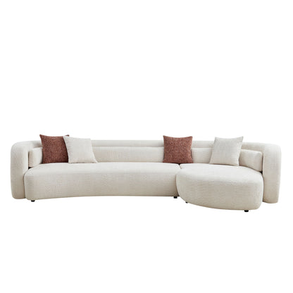 Curved Sectional Sofa, L - Shape Modular Chaise