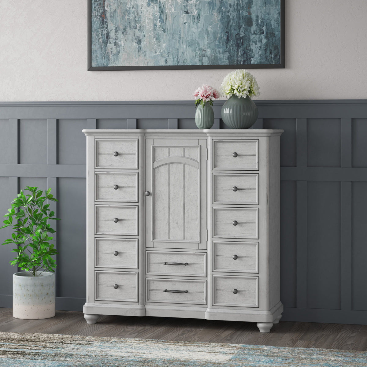 22 Drawer Master Chest With Cabinet - Gray