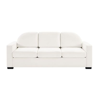 Modern 3 Seater Sofa With Curved Backrest
