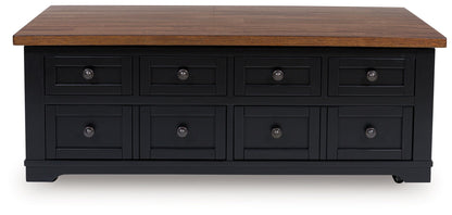 Wildenauer - Lift Top Cocktail Table - Brown / Black