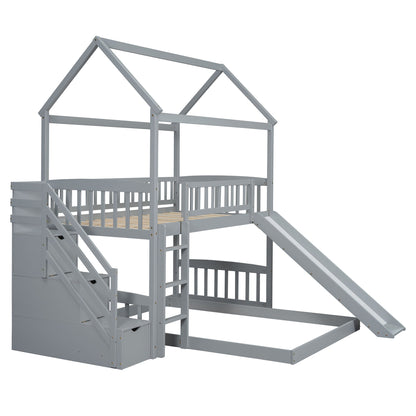 House Bunk Bed With Slide