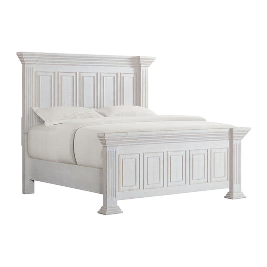 Heather - King Panel Footboard With Slats - Rustic White