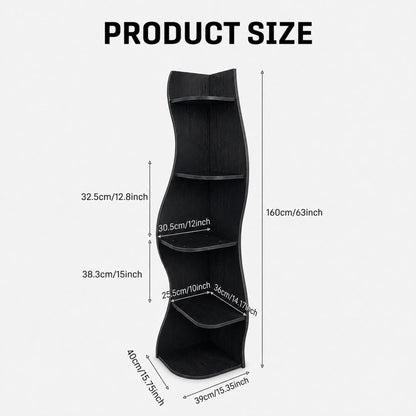 5 Tier S - Shaped Corner Shelf For Living Room