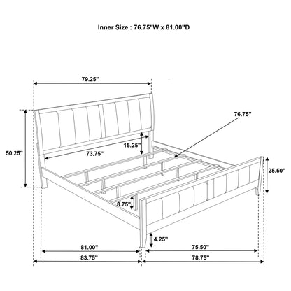 Clement - Panel Bed With Vertical Channel Tufting