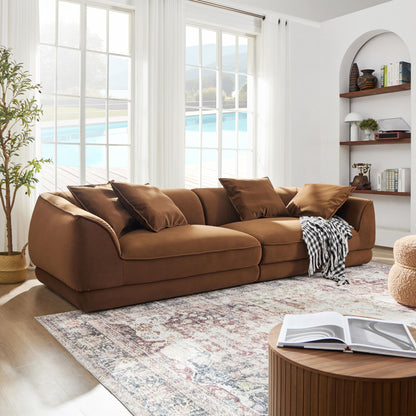 Nordic Modern Sofa With Removable Pillowcase, High Density Sponge Filling, 4 Throw Pillows