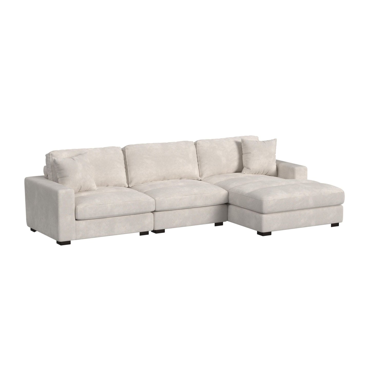 Arizona - Modular RHF Chaise With 1 Pillow 20" - Steno Beige
