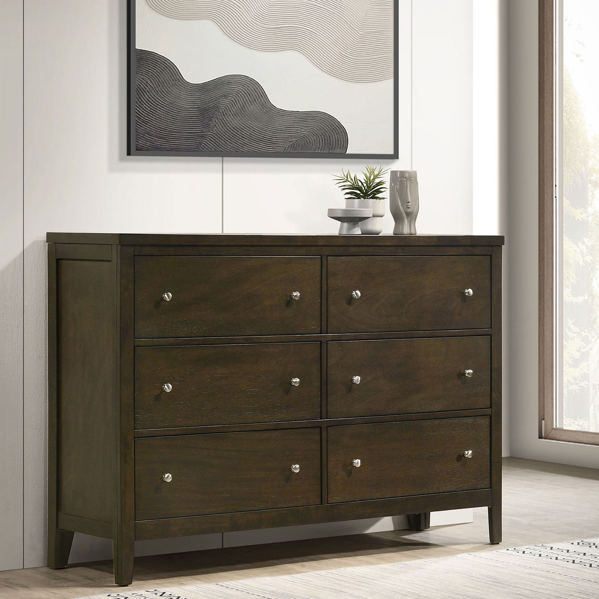 Clement - 6 Drawer Dresser Cabinet - Espresso