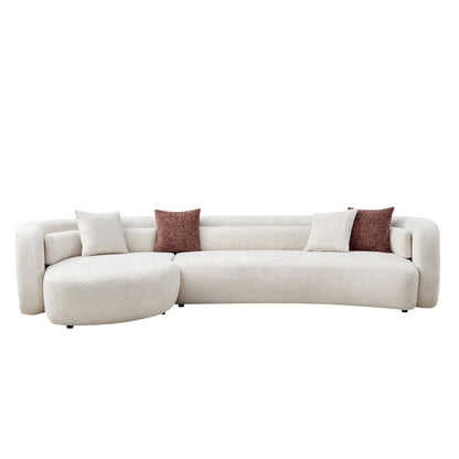 Curved Sectional Sofa, L - Shape Modular Chaise