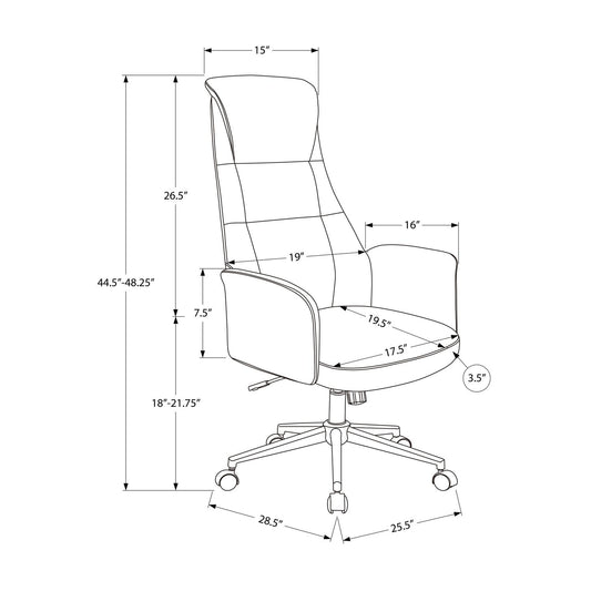 Office Chair With Adjustable Height - Black