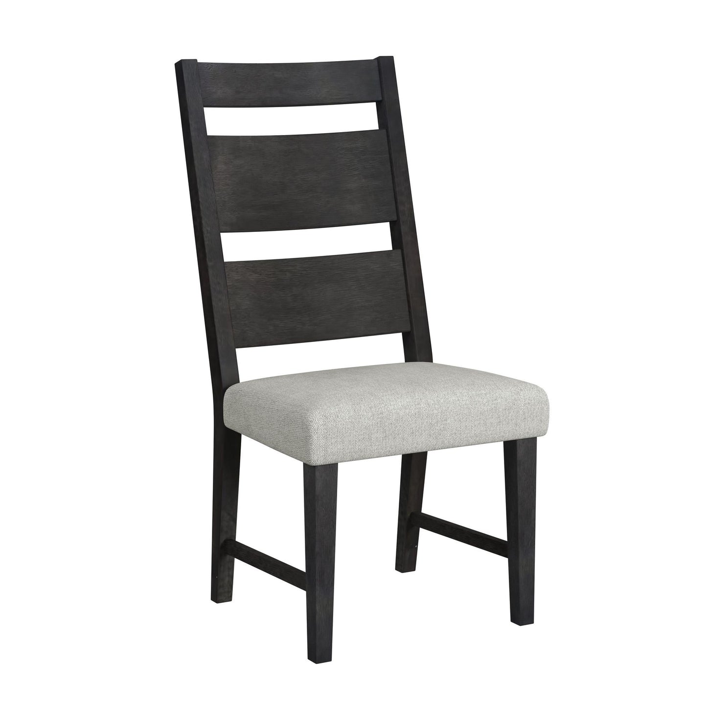 Jemma - Wood Back Dining Side Chair (Set of 2) - Dark Espresso / Beige Linen