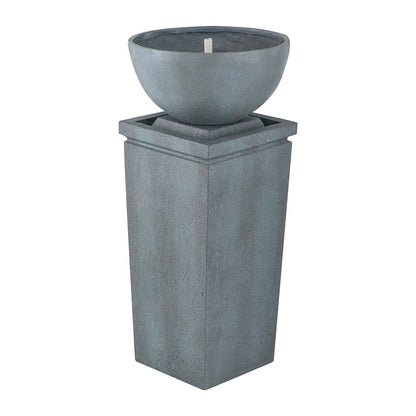 Zen Bowl Water Fountain, Outdoor Bird Feeder / Bath Fountains, Relaxing Water Feature For Garden