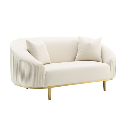 Martina - Loveseat With 2 Pillows - Ivory