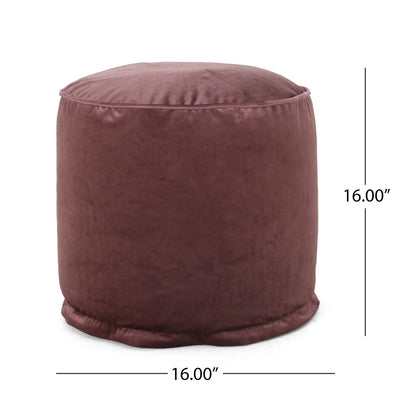 Shimon - Cylinder Pouf Ottoman Floor Cushion