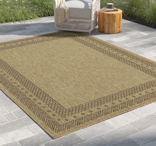 Earth - 7'10" X 10'3" Polypropylene, Indoor, Outdoor Area Rug - Jute, Mocha