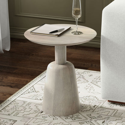 Finchley - Side Table - White Washed