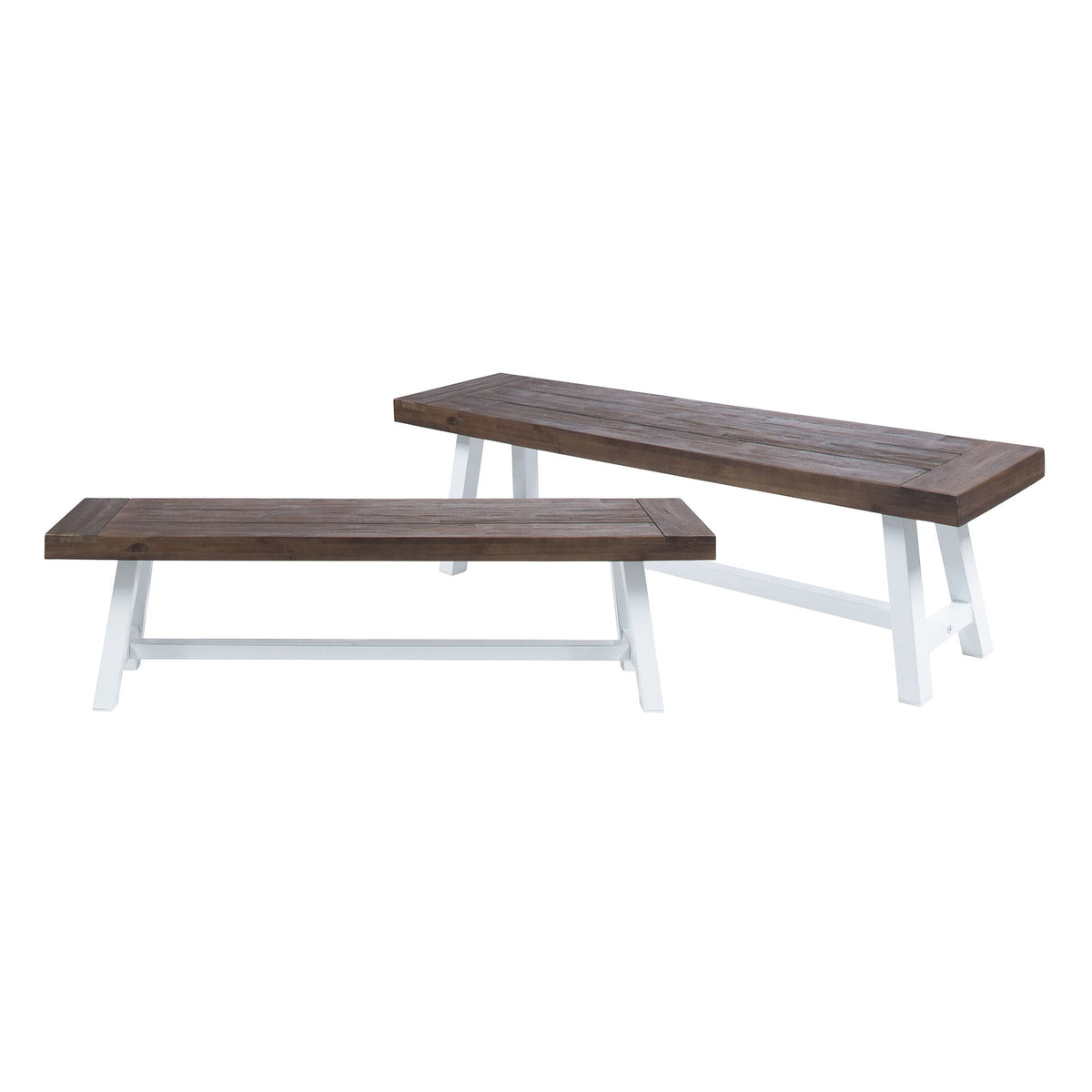 Tranquilizer - Outdoor Acacia Wood Bench With Slat Panel Design