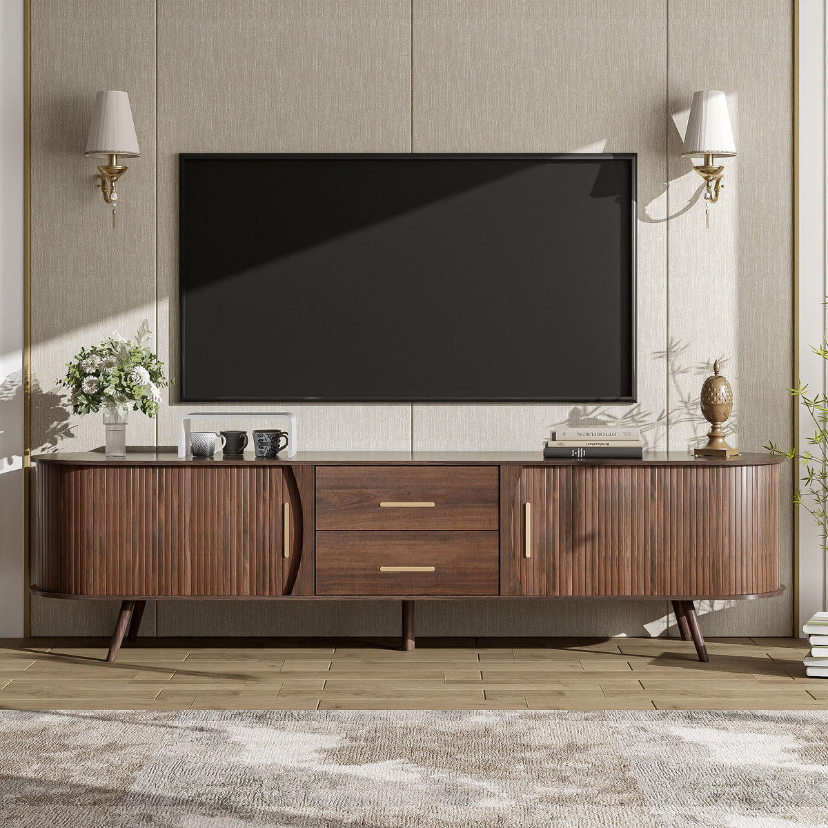 TV Stand, Entertainment Center With Storage