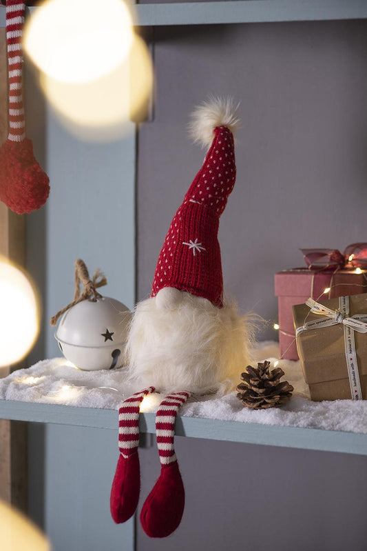Christmas Gnomes Decorations, Christmas Table Home Ornaments For Holiday Party Gifts (Set of 2) - White / Red