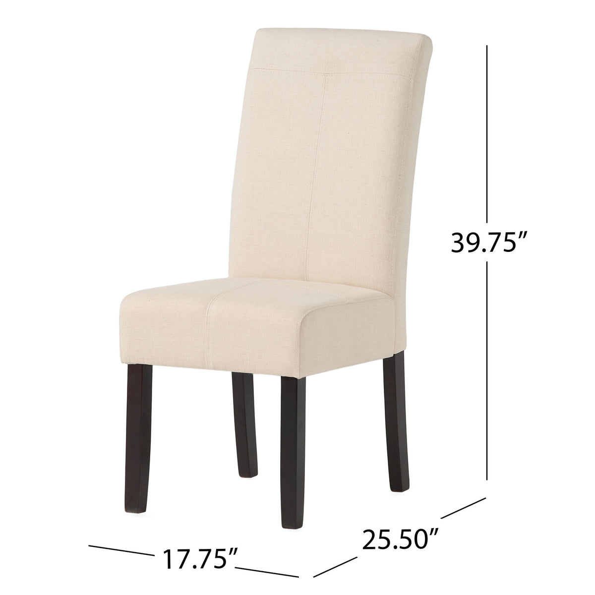 Pertica - Dining Chair Contemporary Design Wood Fabric - Natural
