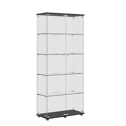 Display Cabinet With Shelf Double Doors And Lock