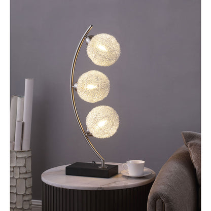 Mcdougal - Spherical Table Lamp With LED Lighting - Black
