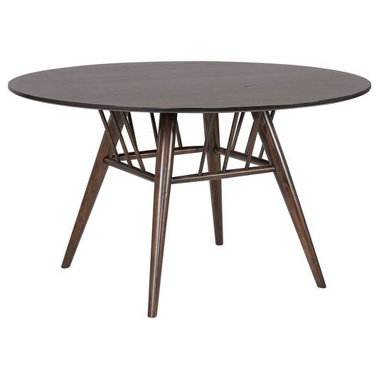 Shirley - Round Dining Table - Dark Walnut