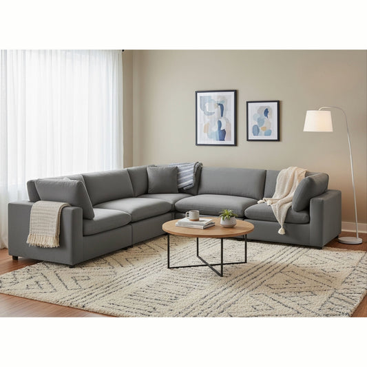Caylie - Modular 5 Piece Sectional - Charcoal