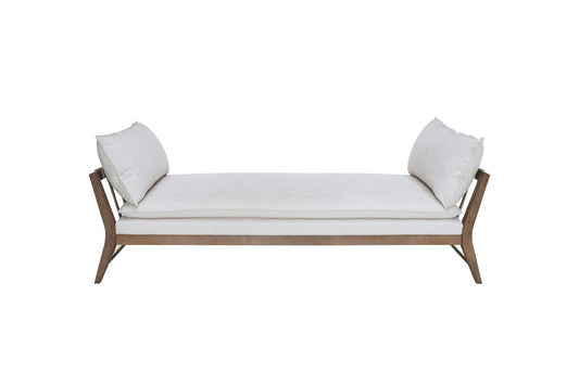 Daybed With Strap Detail - White