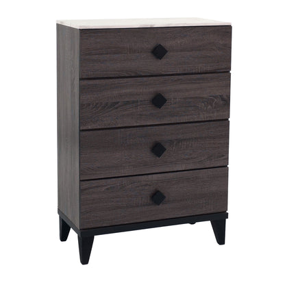 Bedroom Chest Of Drawers With 4 Drawer Storage - Gray / Gray