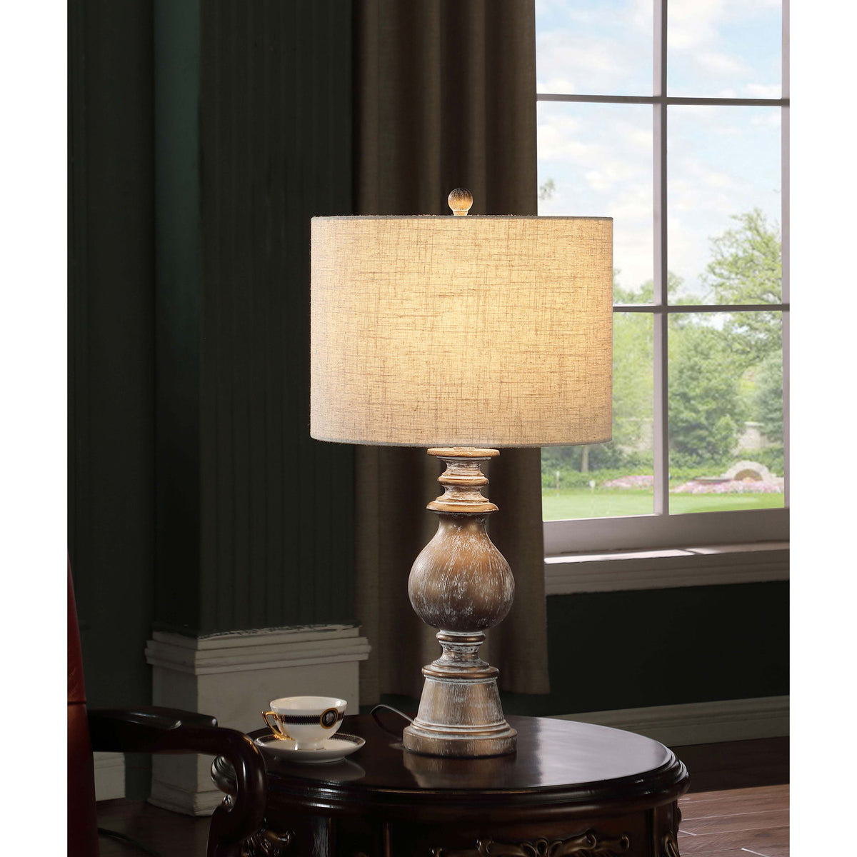 Wahlburg - Drum Shade Table Lamp - Oatmeal