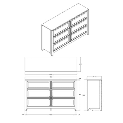 Melissa - Dresser With 6 Drawers