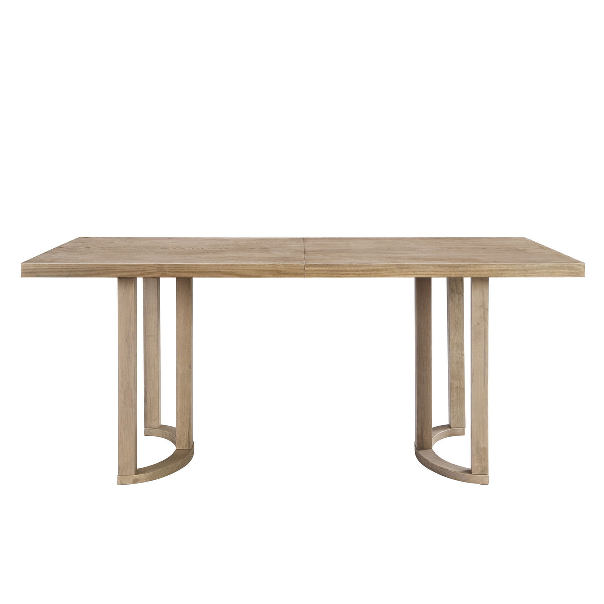 Contemporary 69 Inches Dining Table With U Shaped Trestle Base - Light Ash