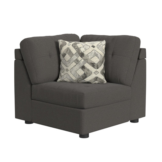 Options One - Corner With 1 Pillow - Palmer Plus Ash