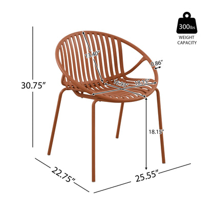 Modern Outdoor 7 Piece Expandable Dining Set With Stackable Chairs