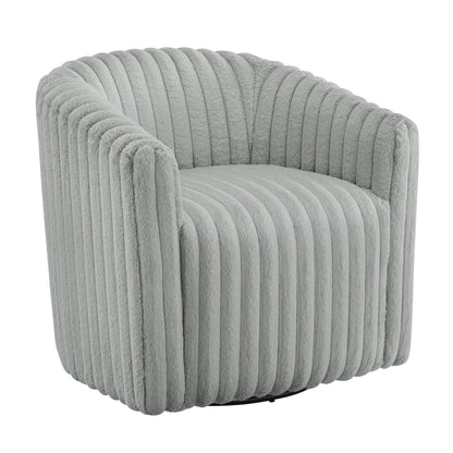 Alexa - Barrel Swivel Chair - Gray