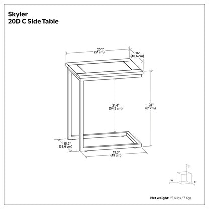 Skyler - C-Side Table - Walnut Brown