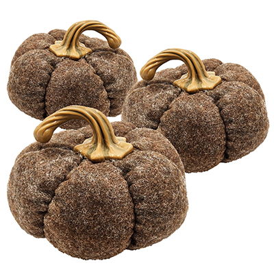Pumpkin Ornament Decor For Holiday Harvest Festival Fall Festival & Thanksgiving (Set of 3)