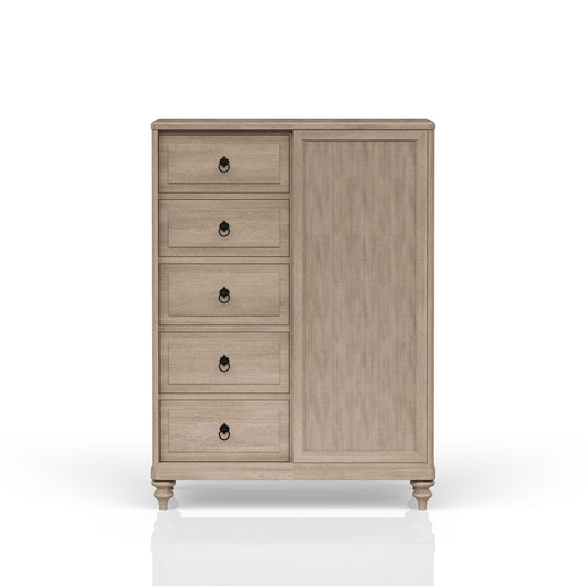 5 Drawer Door Chest - Sand