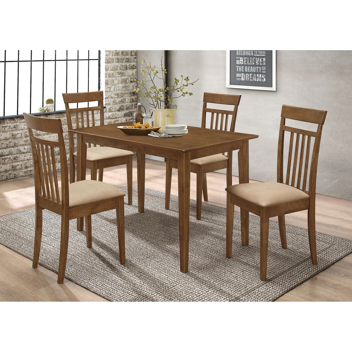 Liandra - 5 Piece Dining Set - Chestnut