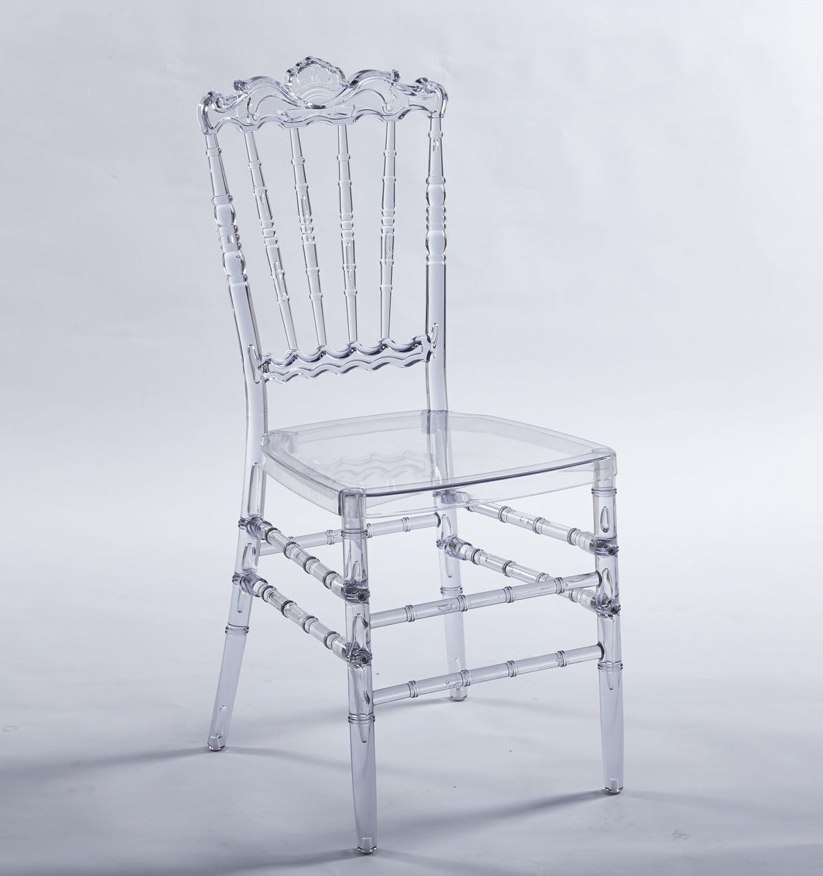 Dining Chair With Plastic Seat, Welding Chair (Set of 4) - Transparent