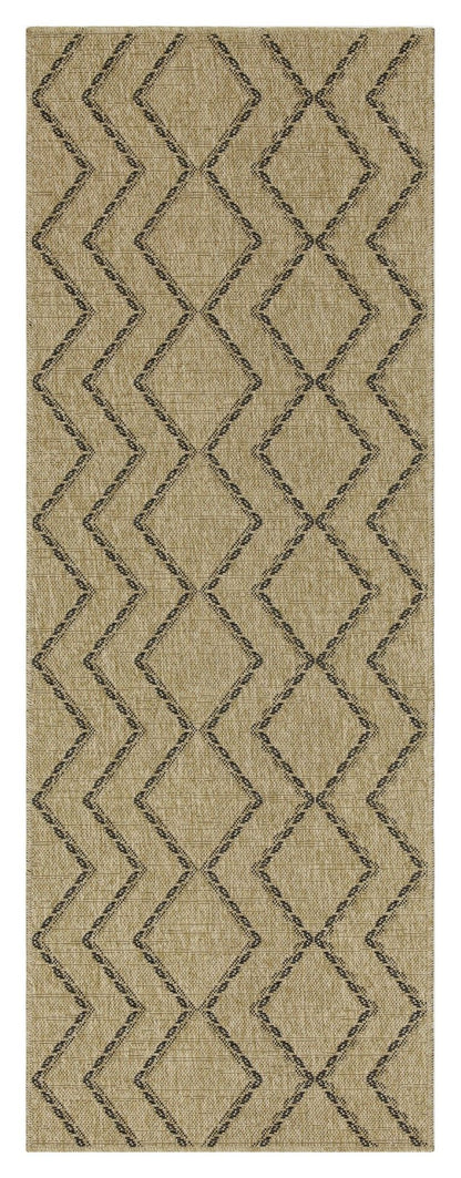 Earth - 5'3" X 7'3" Indoor, Outdoor Area Rug - Black, Natural