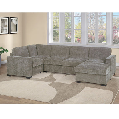 Sectional With RAF Chaise, Armless Loveseat & LAF 1 Arm Chair