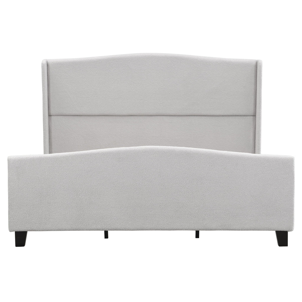 Platform Bed Frame With Tall Headboard And High Footboard