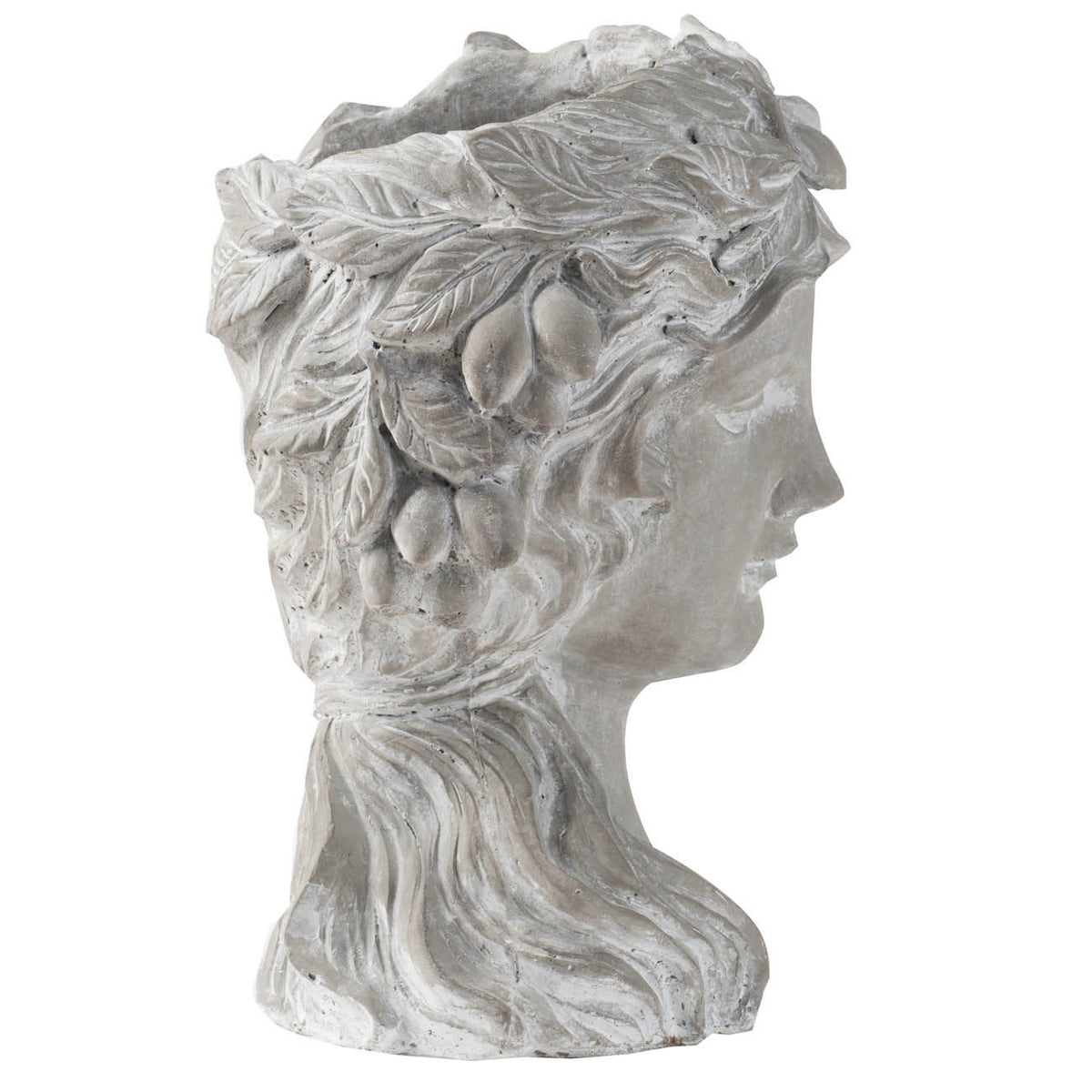 Cement Bust Wall Planter Indoor Outdoor Home Garden Decor, 8 - Gray